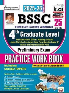 BSSC 4th Graduate Level Preliminary Exam Practice Work Book 2025 to 2026 Edition (English Medium) (5597)