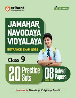 Jawahar Navodaya Vidyalaya Entrance Exam 2026 Class 9 (20 Practice Sets ) (08 Solved papers)