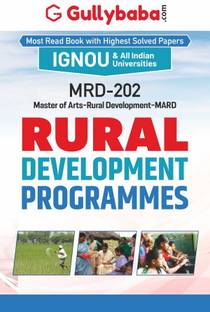 Gullybaba IGNOU CRD (Revised) 1st Sem MRD-202 Rural Development Programmes in English - Latest Edition IGNOU Help Book with Solved Previous Year's Question Papers and Important Exam Notes