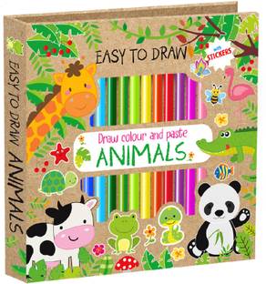 Easy to Draw Animals with Stickers