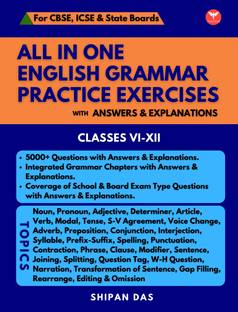 All in One English Grammar Practice Exercises (CBSE, ICSE & State Boards)