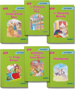 Active Reader Story 6 Book Combo for Kids 8-9 Years | Moral Story Books | The Sleeping Beauty, The Gingerbread Man, The Princess and the Pea, Goldilocks and the Three Bears, Thumbelina, and The Frog Prince
