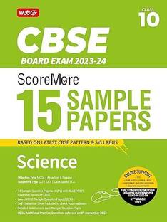MTG CBSE ScoreMore 15 Sample Question Papers Class 10 Science Book For 2024 Board Exam