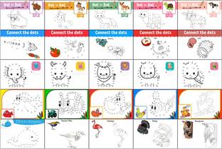 Fun with Dot to Dot Book,Activity Drawing and Coloring Books for Kids, Fun Connect the Dots Puzzles for Children  - Activity Book for Learning Connect the Dots & Puzzel Book for Kids_25 Page