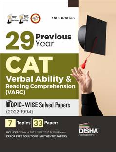 29 Previous Year Cat Verbal Ability & Reading Comprehension (Varc) Topic-Wise Solved Papers (2022 - 1994) Previous Year Questions Pyqs