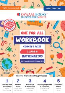 Oswaal One For All Workbook | Concept Wise Class-5 Maths Book | For Latest Exam