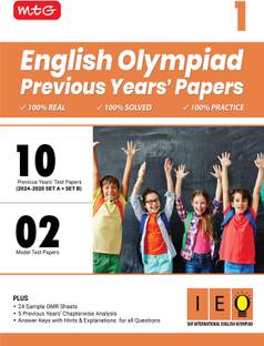 MTG Class-1 IEO Olympiad 10 Previous Years Papers English (2024-2020 Set A & B) - Model Test Papers with 24 Sample OMR Sheets & Chapterwise Analysis | PYQs For SOF Olympiad 2025-26 Exam
