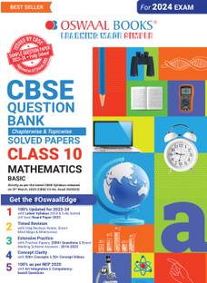 Oswaal CBSE Class 10 Mathematics Basic Question Bank 2023-24 Book