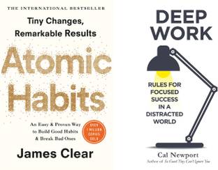 Atomic Habits + Deep Work (2 Book Combo)