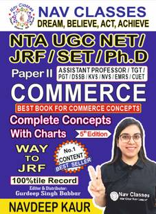 NTA UGC NET / JRF / SET / Ph.D. / Assistant Professor Paper II Commerce Complete Concepts with Charts, Updated New Edition 2024 - Way to JRF (Paperback, Navdeep Kaur)