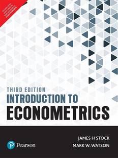 Introduction to Econometrics by Pearson 3rd Editon