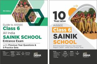 Combo (set of 2 Books) Study Package for AISSEE Class 6 All India SAINIK School Entrance Exam - Guide + Previous Year Solved Papers + Practice Sets - 4th Edition