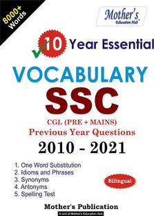 10 year essential vocabulary ssc cgl (pre+mains)