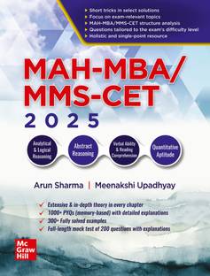 Maharashtra MAH MBA CET 2025-26 by Arun Sharma | 1000+ PYQs with detailed explanations | 300+ Solved Examples | Full-length Mock Test | MMS CET 2026 | MH CET Common Entrance Test