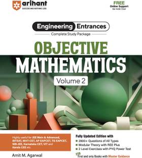 Arihant JEE Main Objective Mathmatices for Volume 2 | Complete Study Package & Advanced, BITSAT, CET, VIT, NEET & Other Engineering Entrances 2025-2026 | 2500+ Questions, PYQs & 2-Level Exercises