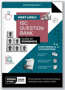 Gurukul By Oswal Economics Most Likely Question Bank for ISC Class 12 Exam 2025 - Categorywise & Chapterwise, Latest Syllabys, New Pattern Qs, Word of Advice, Answering Tips & Mind Maps