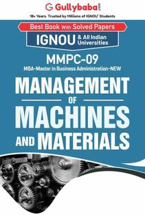 Gullybaba IGNOU 2nd Semester MBA (New) (Latest Edition) MMPC-09 Management of Machines and Materials in English IGNOU Help Book with Solved Previous Year's Question Papers and Important Exam Notes