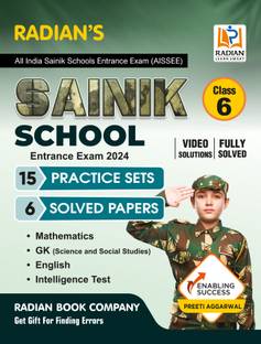 Sainik School Practice Set book Class 6 with Solved Papers for (AISSEE) All India Sainik Schools Entrance Exam 2024 (English Medium)