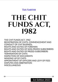 THE CHIT FUNDS ACT, 1982 | 1st Edition 2022