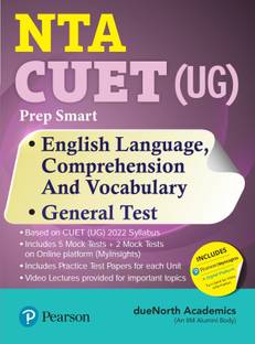 NTA CUET (UG) Prep Smart English Language, Comprehension and Vocabulary, General Test