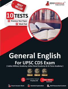 UPSC CDS General English Book  - 2024 Combined Defence Services (IMA, INA, AFA) English Edition - 7 Mock Tests and 3 Previous Year Papers (1200 Solved Questions) with Free Access to Online Tests