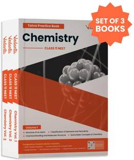 Vedantu NEET TATVA Class 11 Chemistry Book Set Of 3 | Latest Edition Study Material For NEET 2026 Preparation | Included Chapterwise PYQs, Theory & Exercises With QR Code Concept Videos