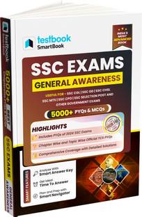 Testbook SSC General Knowledge SmartBook 5000+ Questions  - 2025 Edition | Ideal for SSC CGL, SSC CHSL, SSC MTS, SSC CPO, SSC Selection Post, SSC GD , RRB NTPC & GROUP D and Other Govt. Exams
