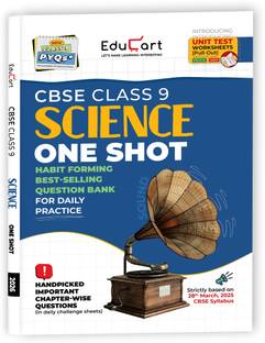 Educart CBSE Class 9 Science One-shot Question Bank 2026 (Strictly for 2025-26 Exam)