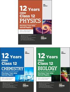 Combo (set of 4 Books) 12 Years CBSE Class 12 Physics, Chemistry, Biology & English Core Previous Year-wise Solved Papers (2013 - 2023) powered with Concept Notes 3rd Edition | PYQs Past Year Questions |