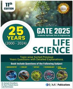 GATE Life Science PYQ Book - Previous Year Solved Papers  - (2000-2024) PYQs Chapterwise & Topicwise Sorted Questions with Detailed Solutions of GATE Life Science - Best Seller Book for GATE Life Science XL in India - IFAS