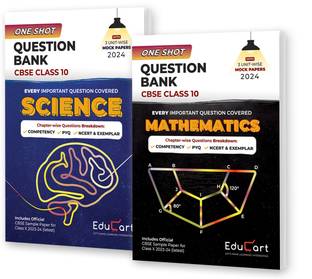 (OLD) Educart One-shot Question Bank CBSE Class 10 Bundle - Science & Maths for 2024 (2 books)  - Class 10 Question Bank 2024