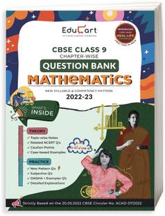 Educart CBSE Class 9 MATHEMATICS Question Bank Book for 2022-23 (Includes Chapter wise Theory & Practice Questions 2023)