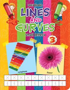 Lines and Curves (Small Letters) Part 3  - Activity Book for Kids Age 3-5 | Early Learning Handwriting Practice Workbook (Book 3) with Alphabet Tracing, Words, Motor Skills Development and Colourful Pictures