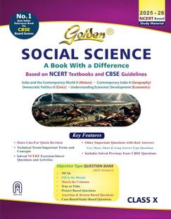 Golden Social Science Study Material Based on NCERT for Class-10 | For CBSE 2026 Board Exams | Objective Type Question | Solved NCERT Exercises | Previous Board Paper Solved | Assertion & Case Based