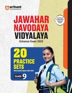 Jawahar Navodaya Vidyalaya Entrance Exam 2025 20 Practice Sets with Solved Papers (2024-2018) Class 9