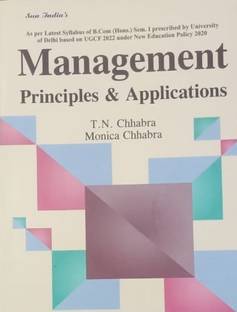 MANAGEMENT PRINCIPLES & APPLICATIONS (B.COM HONS.) SEMESTER I
