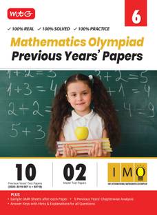 MTG IMO Class-6 Olympiad 10 Previous Years Papers (2023-2019 Set A & B) Mathematics with Mock Test Papers - Sample OMR Sheet with Chapterwise Analysis | SOF Olympiad Books For 2024-25 Exam