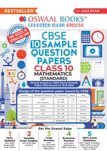 Oswaal Cbse Sample Question Papers Class 10 Mathematics Standard Book for 2023 Board Exam