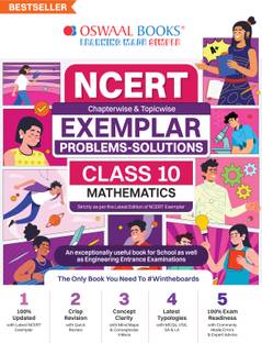 Oswaal NCERT Exemplar (Problems - Solutions) Class 10 Mathmetics Book For 2024 Board Exams