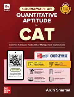 Courseware on Quantitative Aptitude for CAT 2025-26 by Arun Sharma | 12th Edition | CAT/ MBA entrance exam book | Solved Previous Years Questions (2020-2024) | 200 Problem-solving Videos | 4000 + Practice Questions | 13 Solved Mock Test Papers | Live Interactive Sessions | Sectional Tests