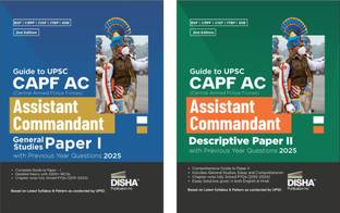 Combo (set of 2 Books) Guide to UPSC CAPF AC General Studies & Descriptive Papers I & II with Previous Year Questions 4th Edition | For 2024 Exam | PYQs