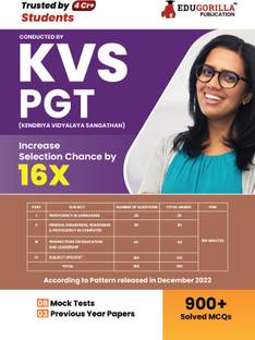 KVS PGT Book : Post Graduate Teacher -(English Edition)  - 2024 | 8 Mock Tests and 3 Previous Year Papers (1000 Solved Questions) with Free Access to Online Tests