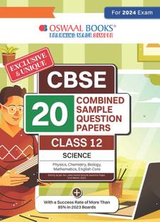 Oswaal CBSE 20 Combined Sample Question Papers Class 12 Science Stream For 2024 Board Exams (Physics, Chemistry, Maths, Biology, English)