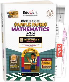Educart CBSE Sample Paper Class 10 2025-26 Mathematics Basic (Introducing exclusive step-by-step new practice concept on 2026 pattern)