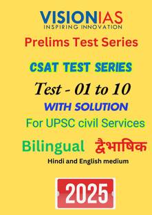Vision IAS CSAT (Paper-2) Prelims Test Series 2025 | Test 1 To 11 With Solutions | Hindi & English Medium | Bilingual Test Series.