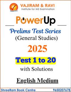 Vajiram and Ravi POWER UP Prelims Test Series 2025 | Test 1 to 14 with Solutions | Latest | English Medium | For UPSC Civil Services Exam 2025-26 | Photocopy B&W