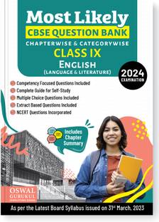 Oswal - Gurukul English (Language & Literature) Most Likely CBSE Question Bank for Class 9 Exam 2024 - Chapterwise & Categorywise, Competency Focused Qs, MCQs, Extract, NCERT Qs, Self Study Guide
