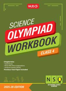 MTG National Science Olympiad (NSO) Workbook Class 4 - Chapterwise Quick Recap, Previous Year Solved Paper & Achievers Section - SOF Olympiad Books For 2025-26 Exam