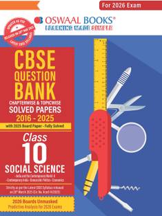 CBSE Question Bank SOLVED PAPERS Class 10 Social Science For 2026 Exam
