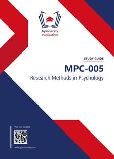 MPC-005: Research Methods in Psychology (IGNOU Study Guide Book)